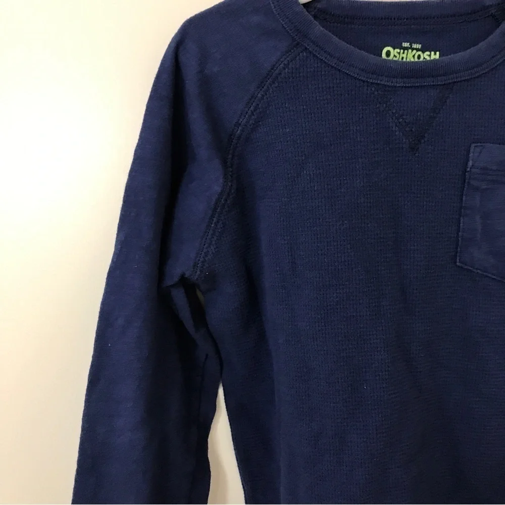 3/$15 Oshkosh boys blue thermal long sleeve shirt